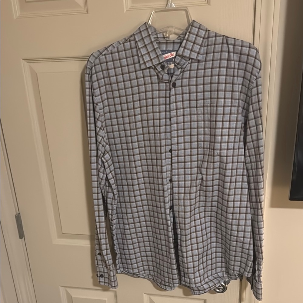 Men's Gray Checkered Shirt